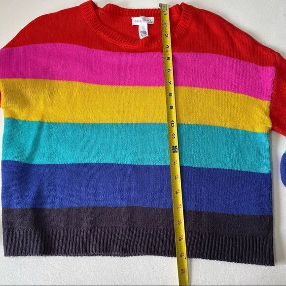 Full tilt cropped striped long sleeve sweater size M - Picture 5 of 8